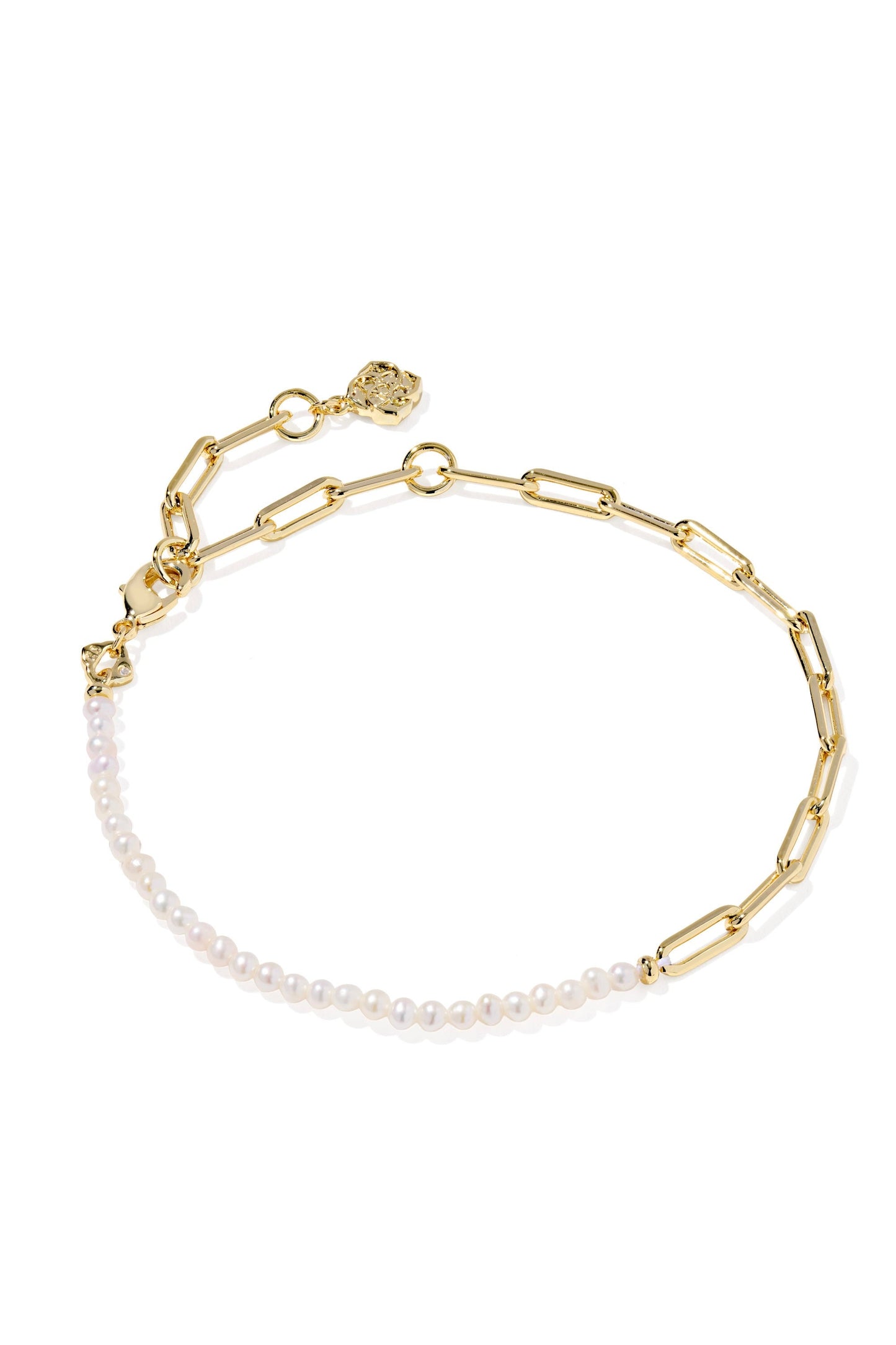 Markie Gold Half Chain Bracelet Freshwater Cultured Pearl